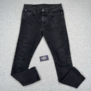 Ksubi Jeans Mens 33 x 30 Chitch Laid Back KM-74 Skinny Black *Needs Repair READ
